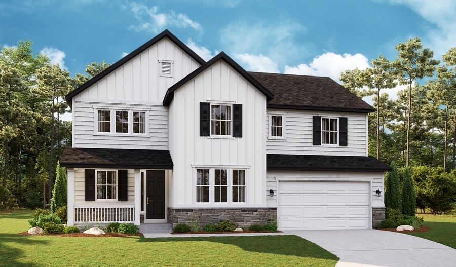 Presley-U899-JonesCourt Elevation B:The Presley Elevation B