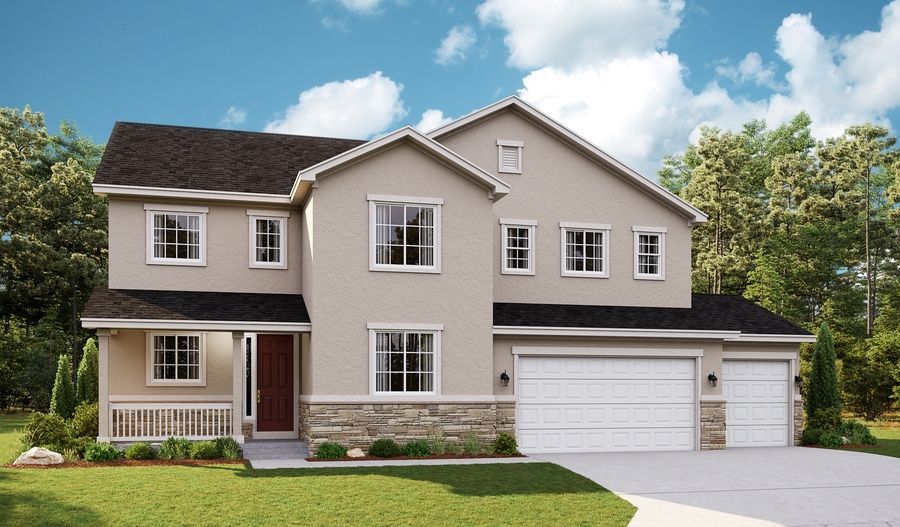 Presley-U899-UT Master Elevation A:The Presley Elevation A