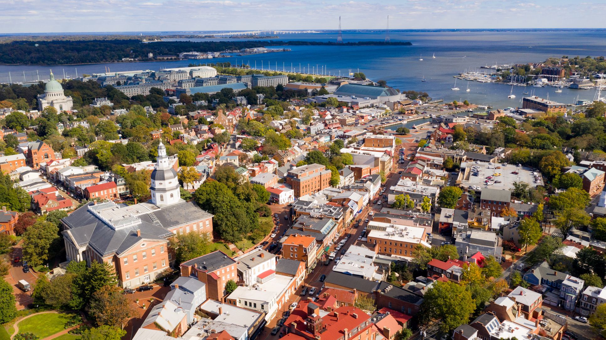 Annapolis-MD-Aerial:Downtown Annapolis
