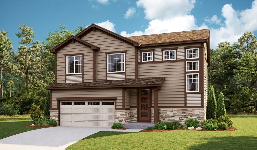 Bedford-D722-CreeksideVillage Elevation A:The Bedford Elevation A