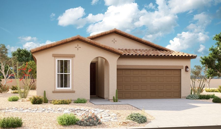 Larimar-T917-EntradaDelPueblo Elevation A:The Larimar Elevation A