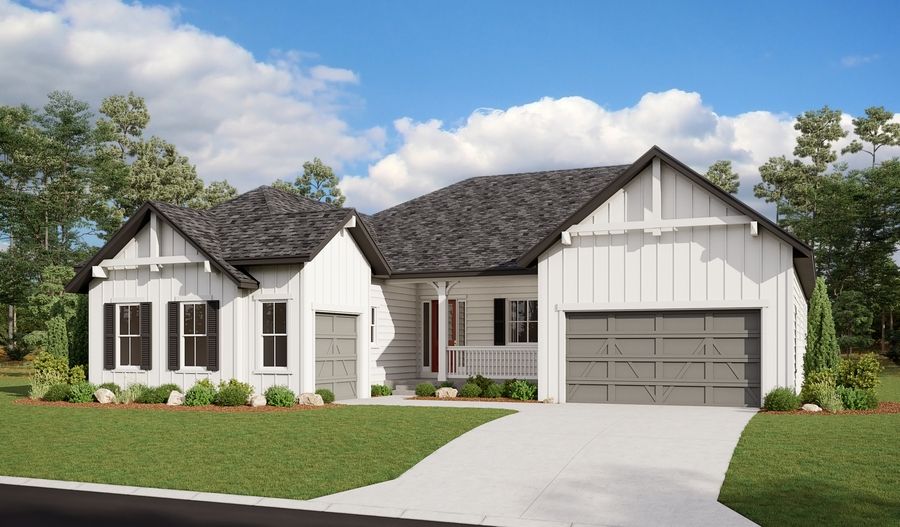 Hanford-D29H-OakRidgeAtCrystalValley Elevation F (3-car):The Hanford Elevation F