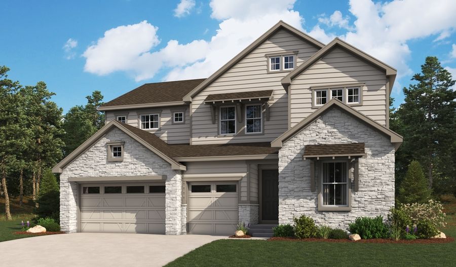 Dayton-D601-WestRidge Elevation A:The Dayton Elevation A
