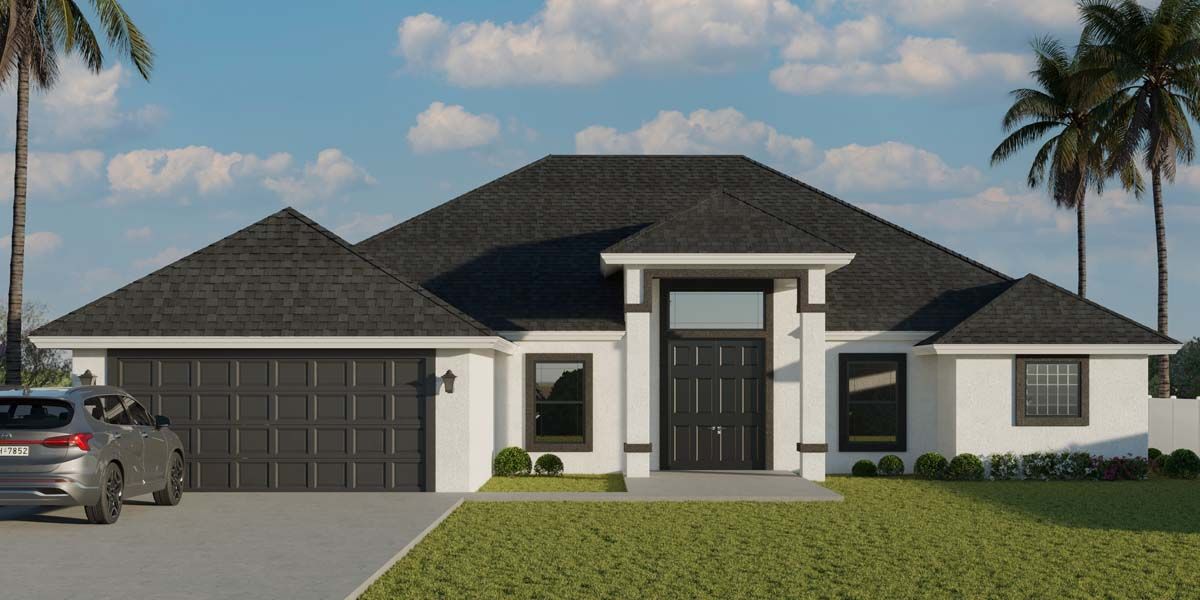 Front Entry with Banding:The Sage ‘S’