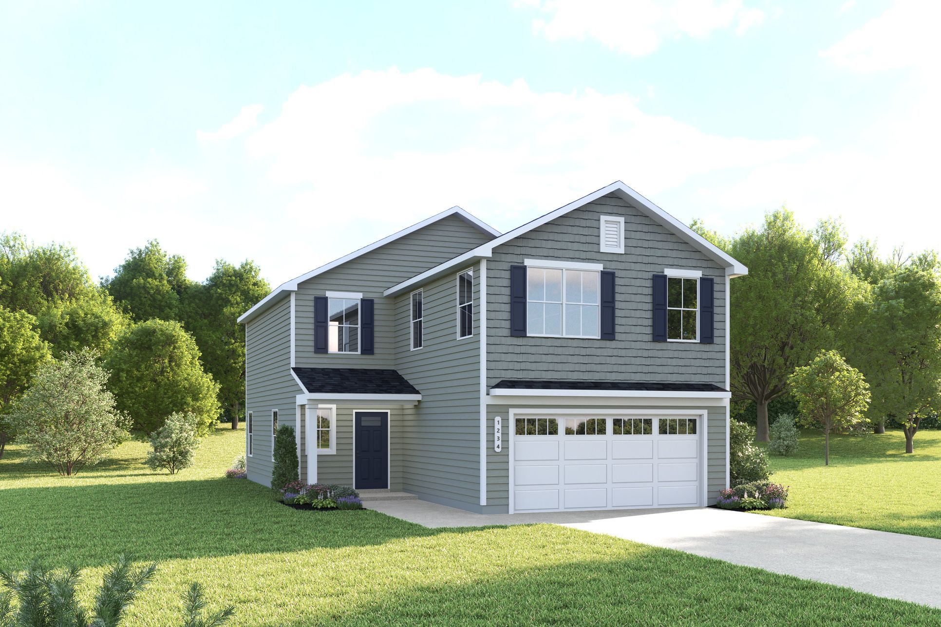 Peaceful tree-lined community with single-family homes, 2-car garage & lawn care.