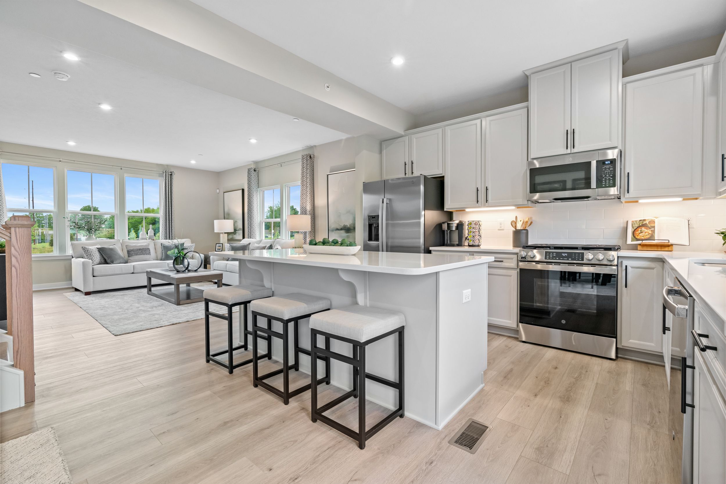 The lowest-priced new townhomes with 3 bedrooms and attached 2-car garage in Brownsburg:Own a brand-new, 3 bedroom home with attached 2-car garage in the most convenient Brownsburg location. Visit today to view our brand-new homesites just released, starting from under $300,000.