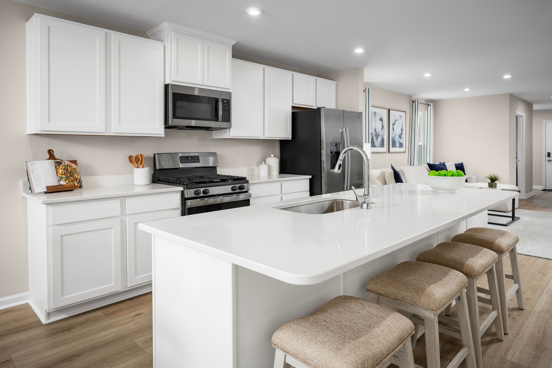 Bright, open kitchens with plenty of space to host friends and family!