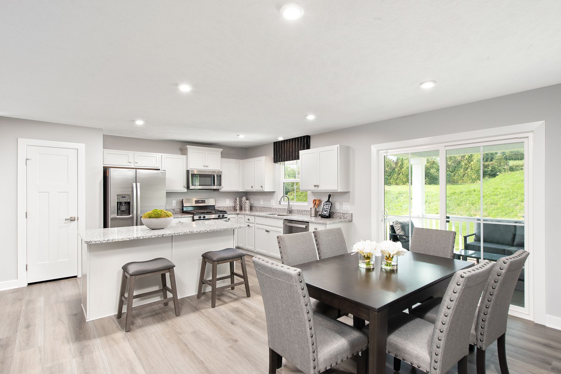 No stairs – ranch homes offer simpler, more efficient living.:You'll love having no stairs to climb. Plus, ranch homes are more efficient to heat and cool!