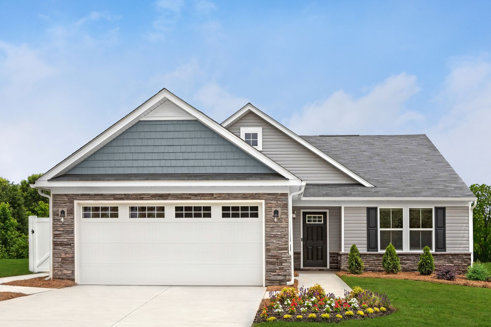 Welcome to Garrison Farms! Here, you can own a new ranch home in Seneca with lawn care included.