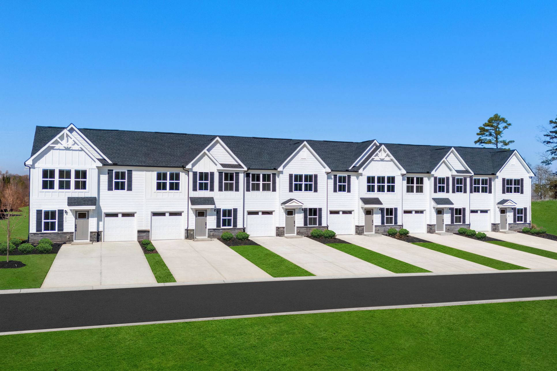 New townhomes in Anderson with owner's suites upstairs or down - on the Beltline Connector.