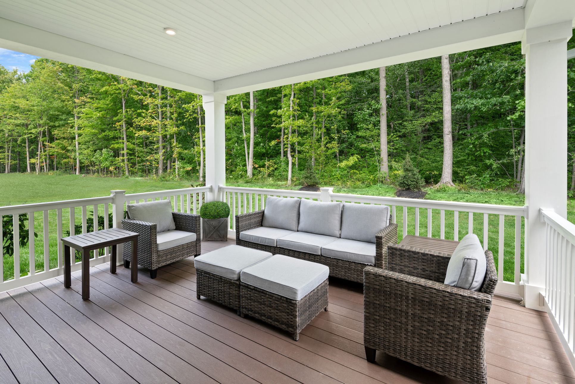 Your morning coffee just got better on your available covered rear porch