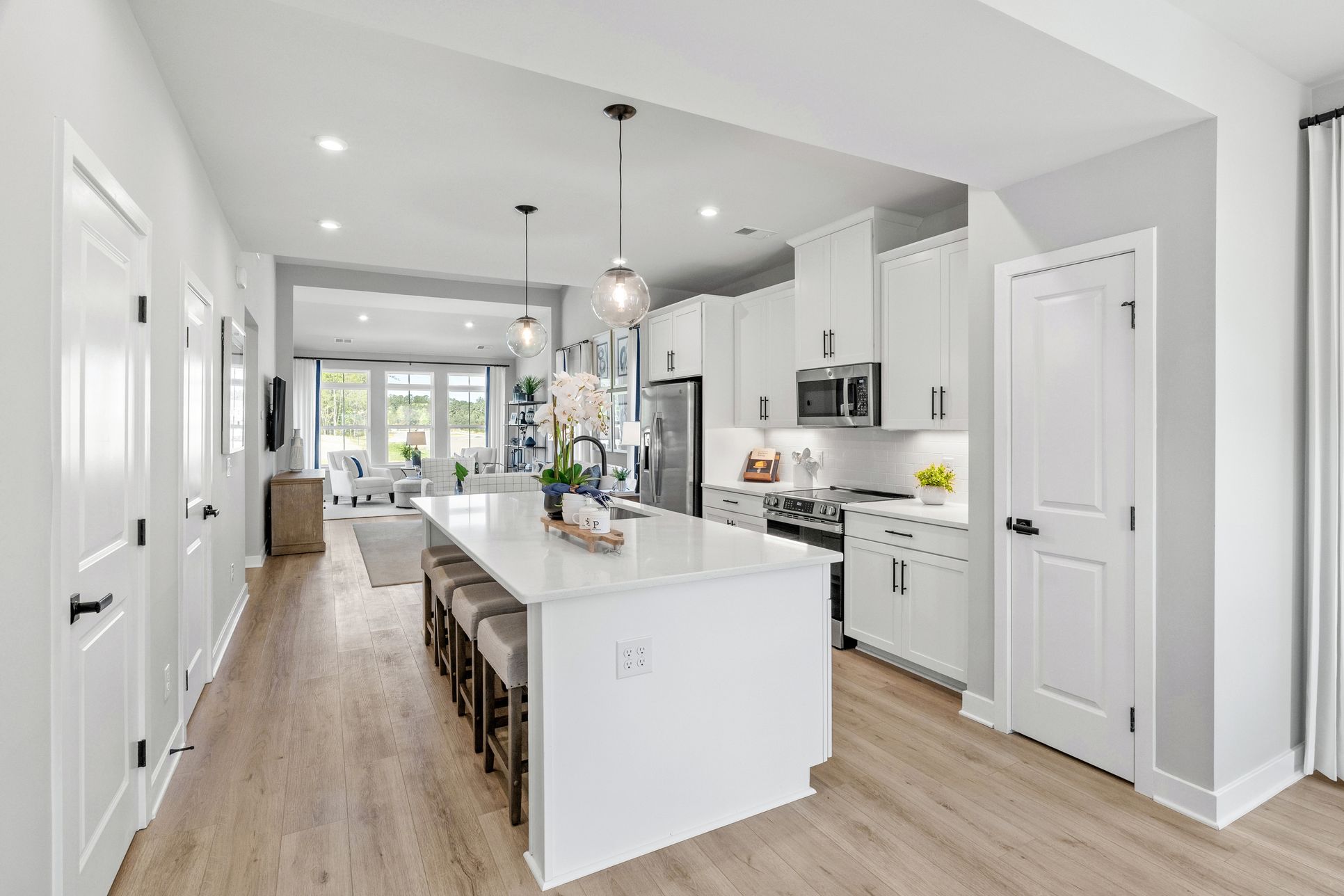 Experience the luxury of main-level living in our two-story homes, each offering stunning views. Schedule a visit today to explore our model home.