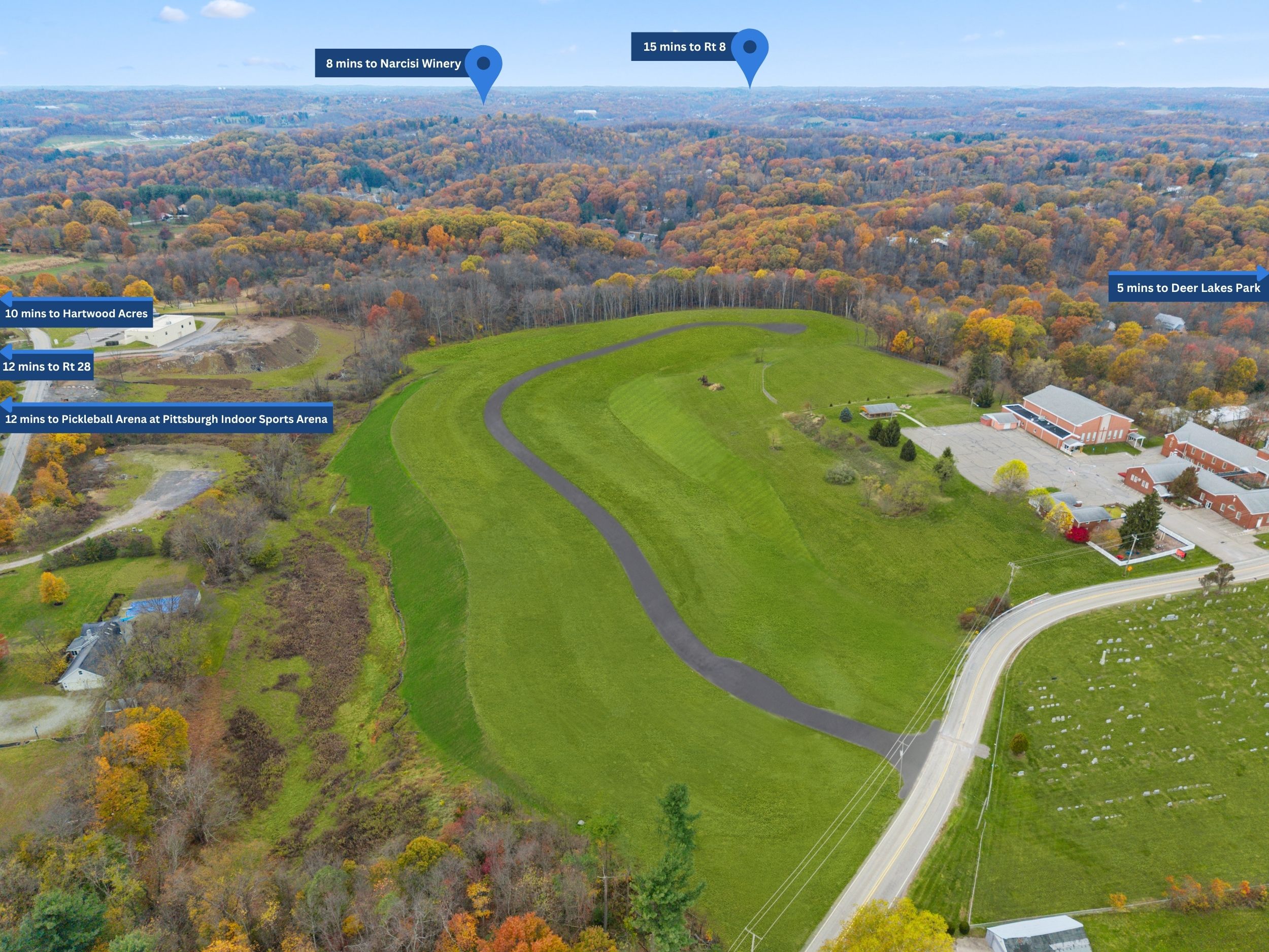 Minutes from parks, wineries, sports & major routes—live close to it all!