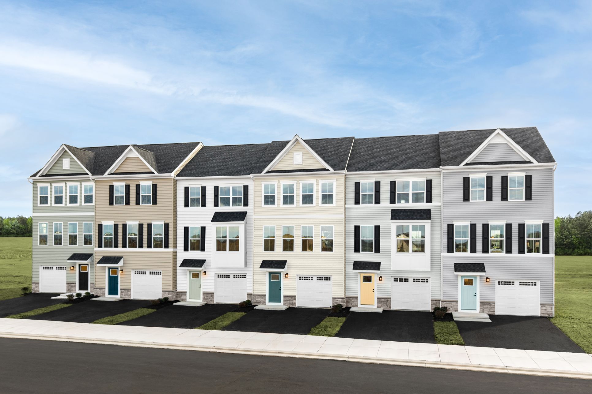 Spacious townhome design with 1-car garage