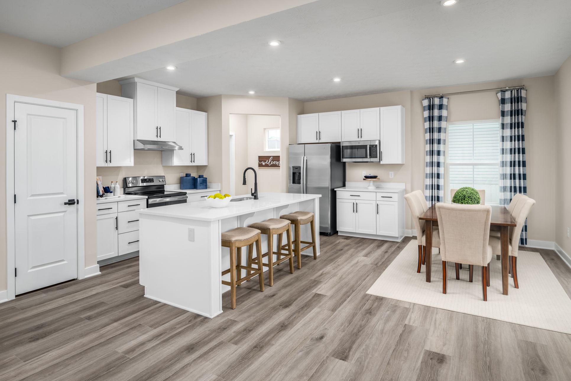 Your wish list is coming true: kitchen island, granite counters, stainless appliances all included.