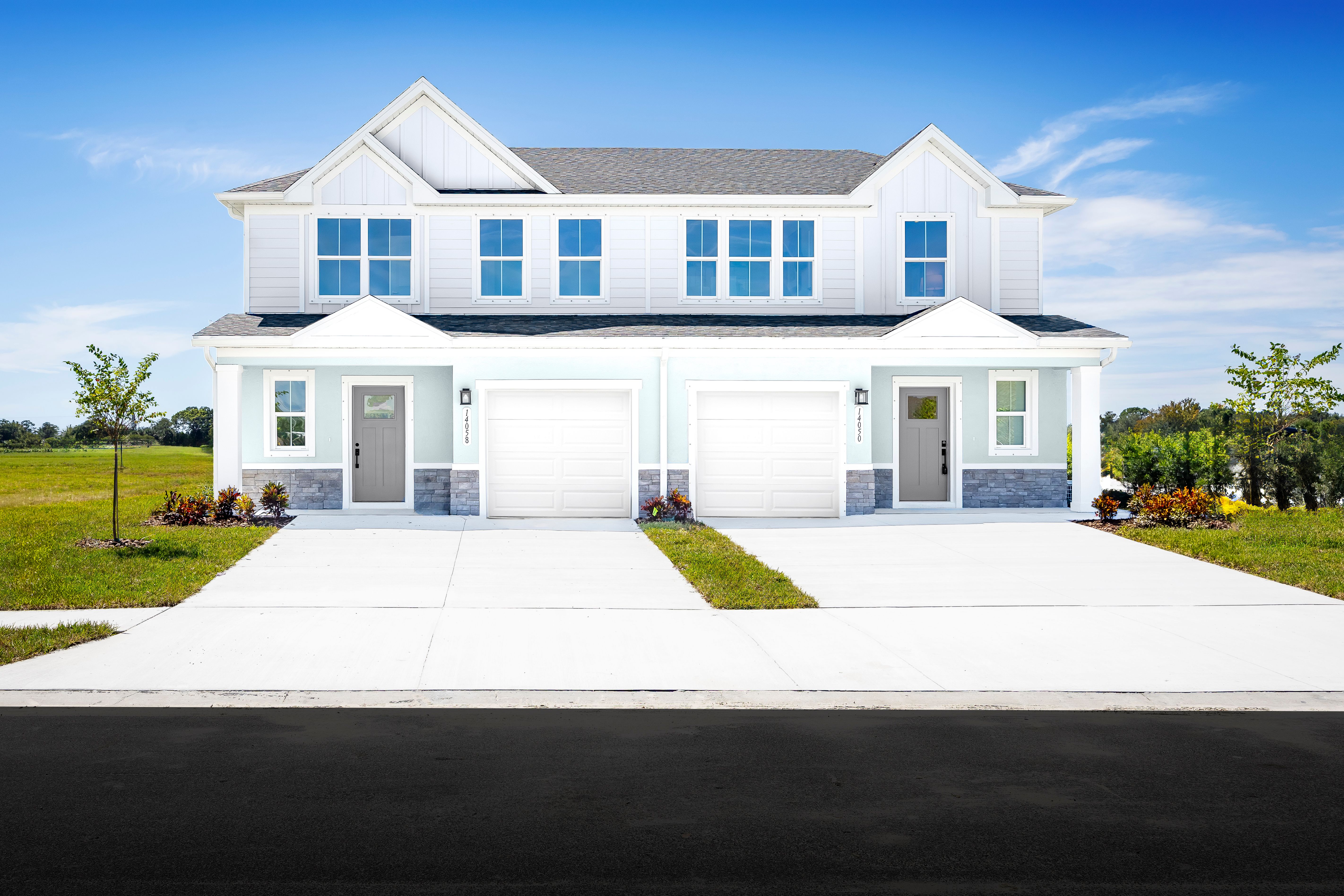 Own a brand-new villa with a first-floor owner's suite, 2-car driveway & no CDD fees.