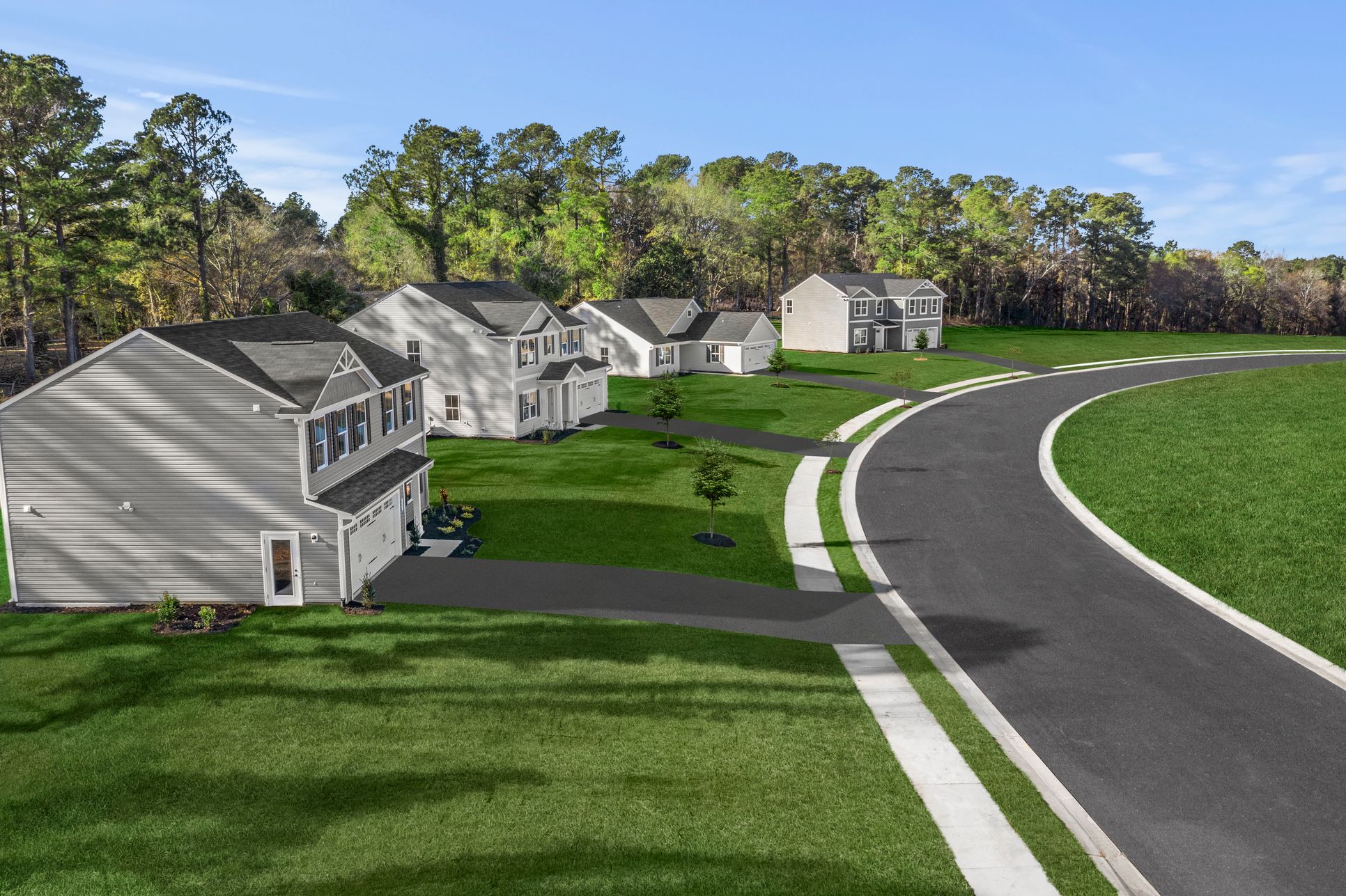 New single-family homes on large, wooded homesites with low Campbell County taxes!