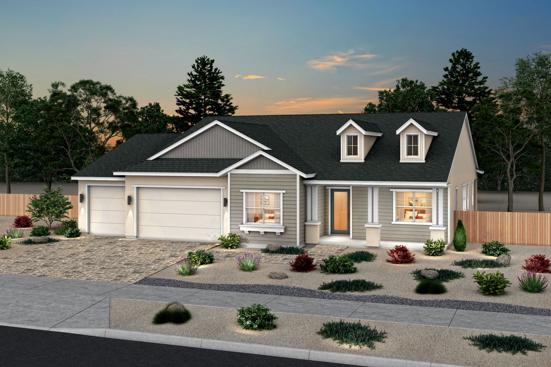 Shadow Hills Plan 1 American Contemporary in Color Scheme 1:Exterior