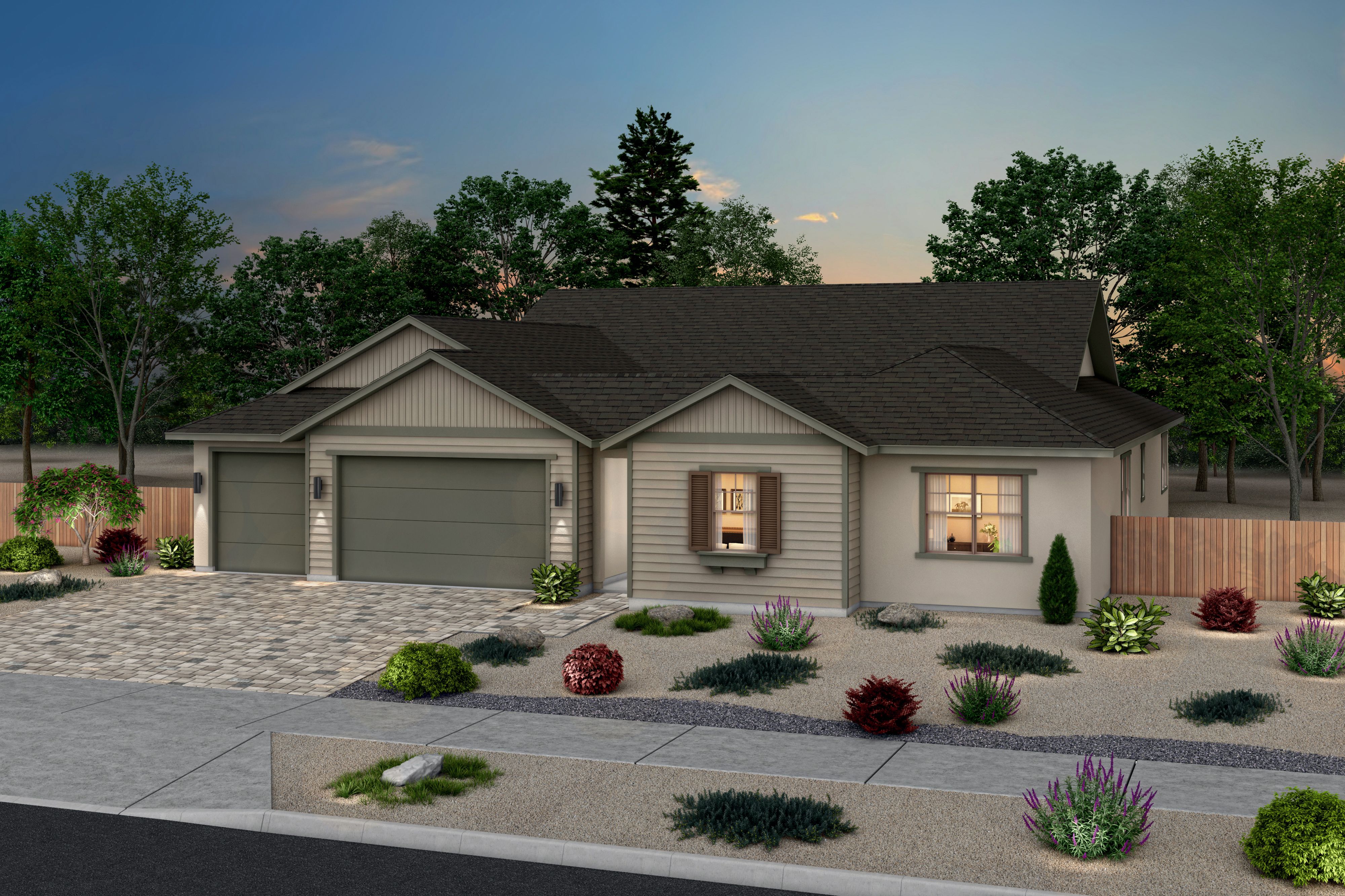 Shadow Hills Plan 4 American Contemporary in Color Scheme 2:Exterior