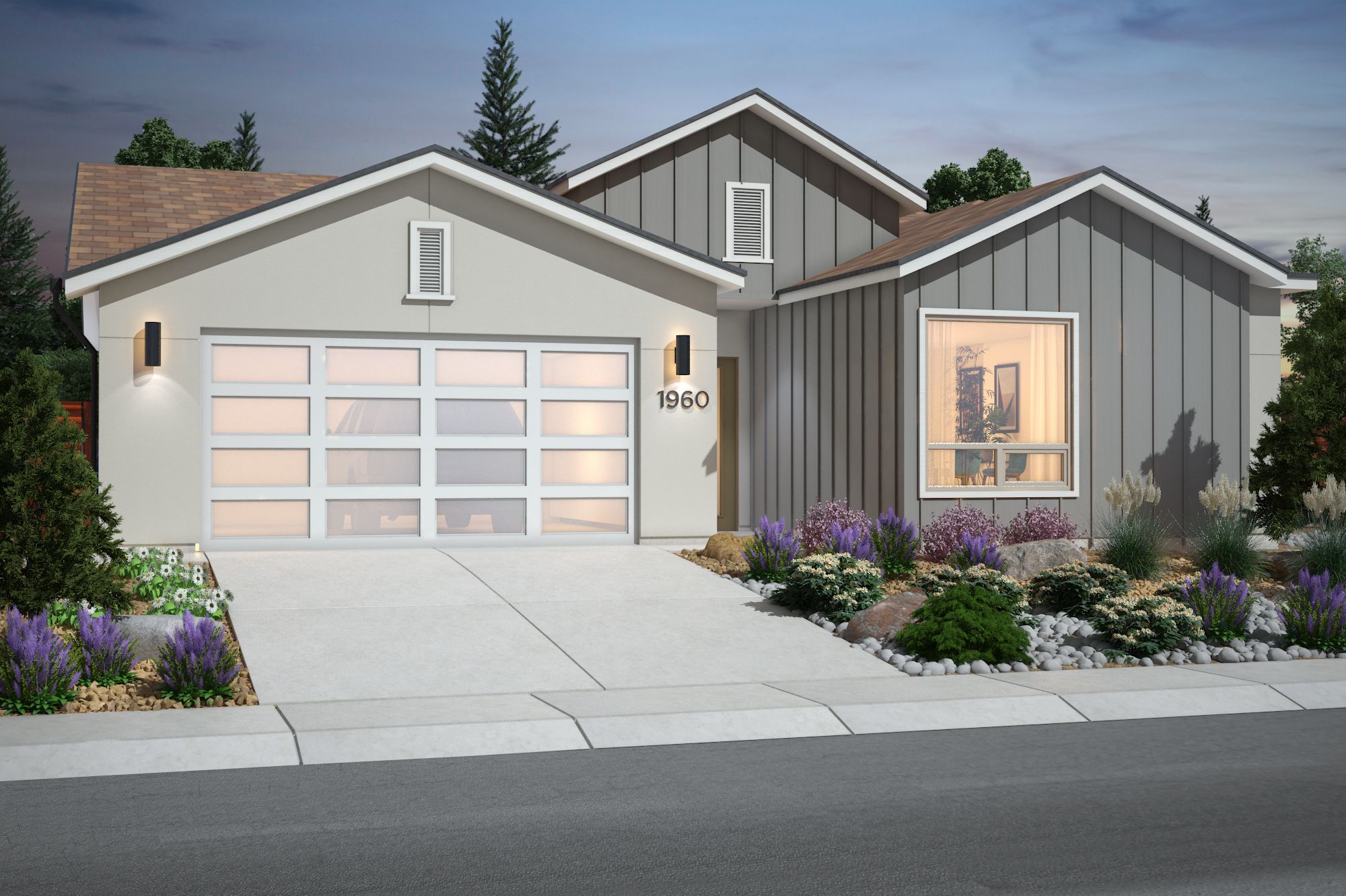 Plan 2 Modern Farmhouse Color Scheme 3:Front Exterior