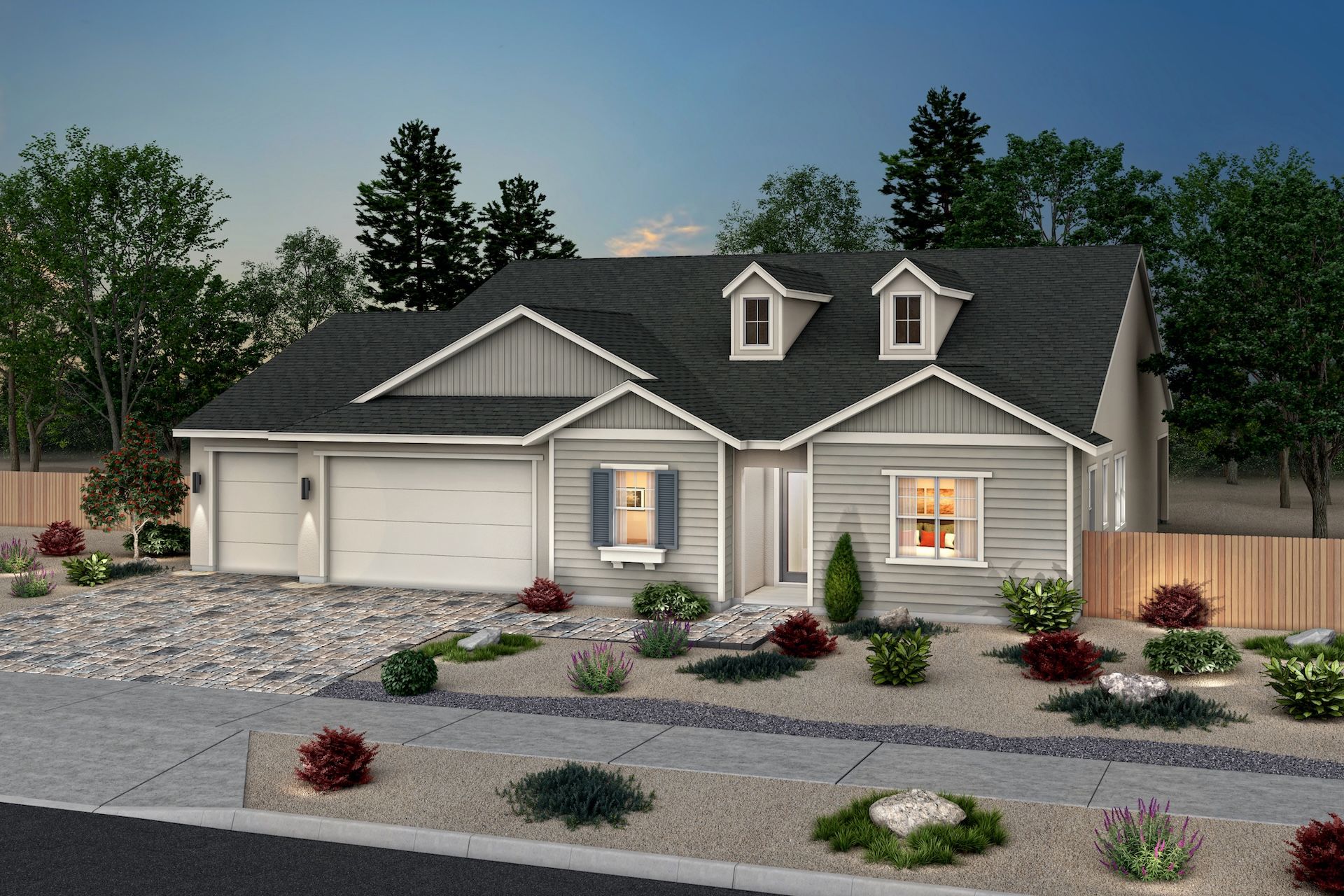 Shadow Hills Plan 3 American Contemporary in Color Scheme 1:Color Scheme 1