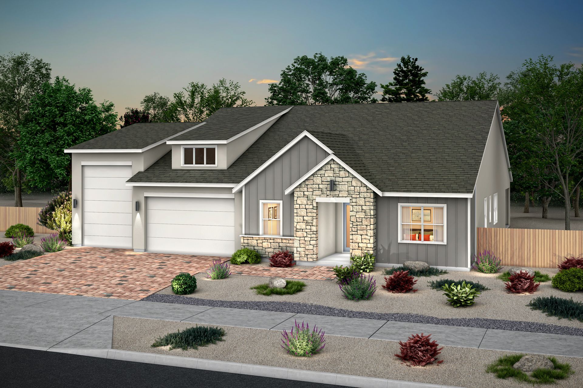 Shadow Hills, Modern Farmhouse Plan 3 with RV Garage in Color Scheme 7:Modern Farmhouse Plan 3 with RV Garage