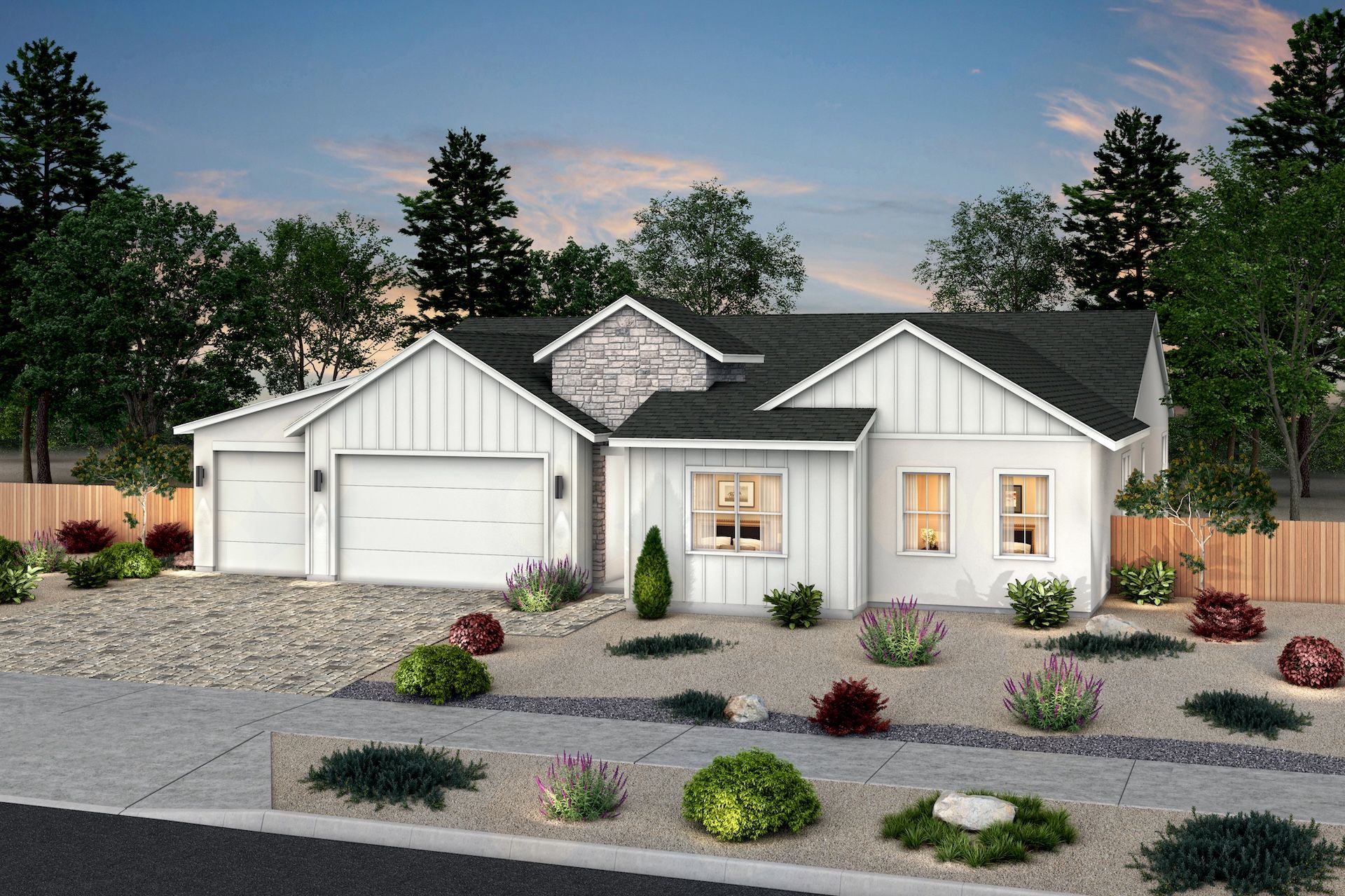 Shadow Hills Plan 4 Modern Farmhouse Elevation Color Scheme 5:Color Scheme 5