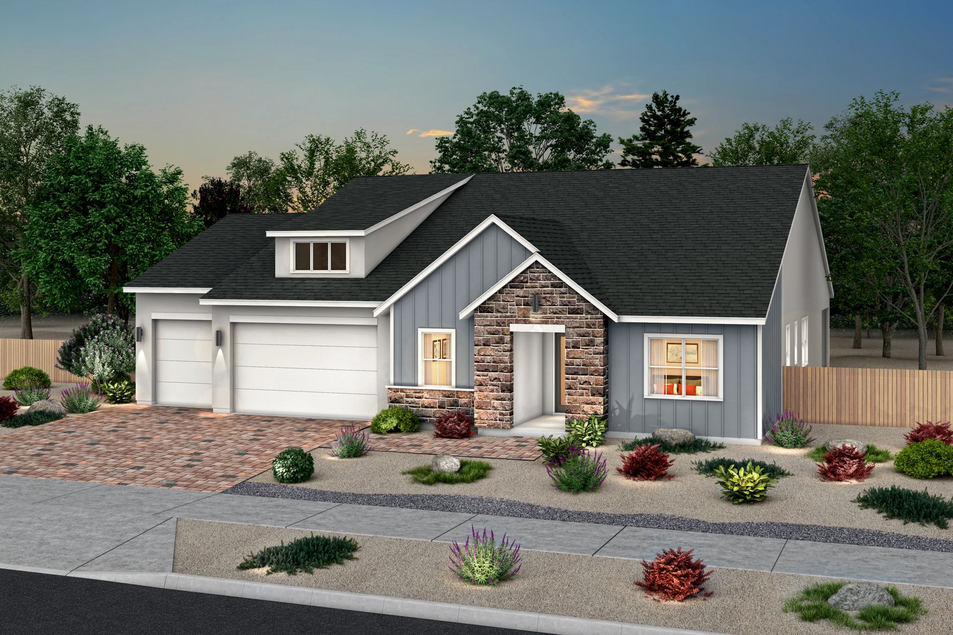 Shadow Hills, Modern Farmhouse Plan 3 in Color Scheme 6:Color Scheme 6