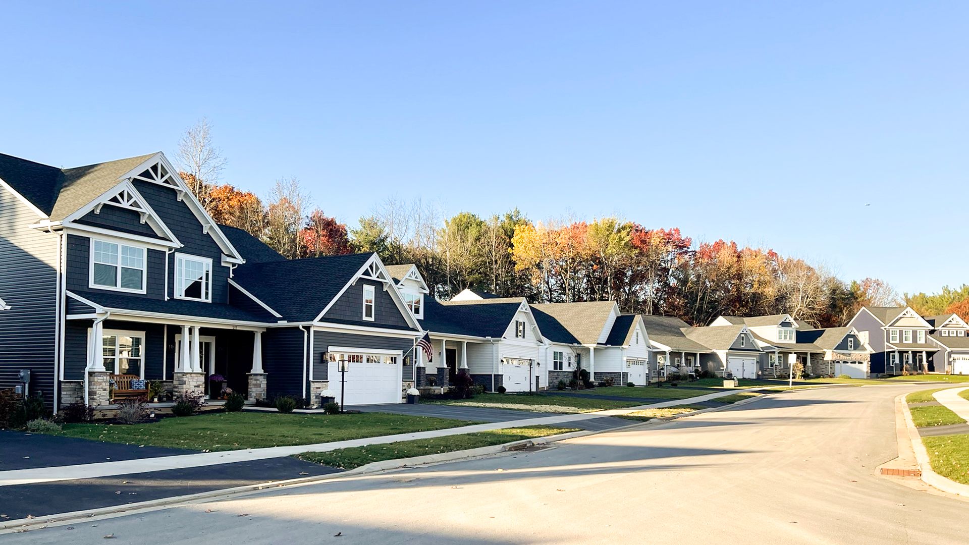 New homes at Honors Crossing II in State College by S&A Homes - Streetscape photo