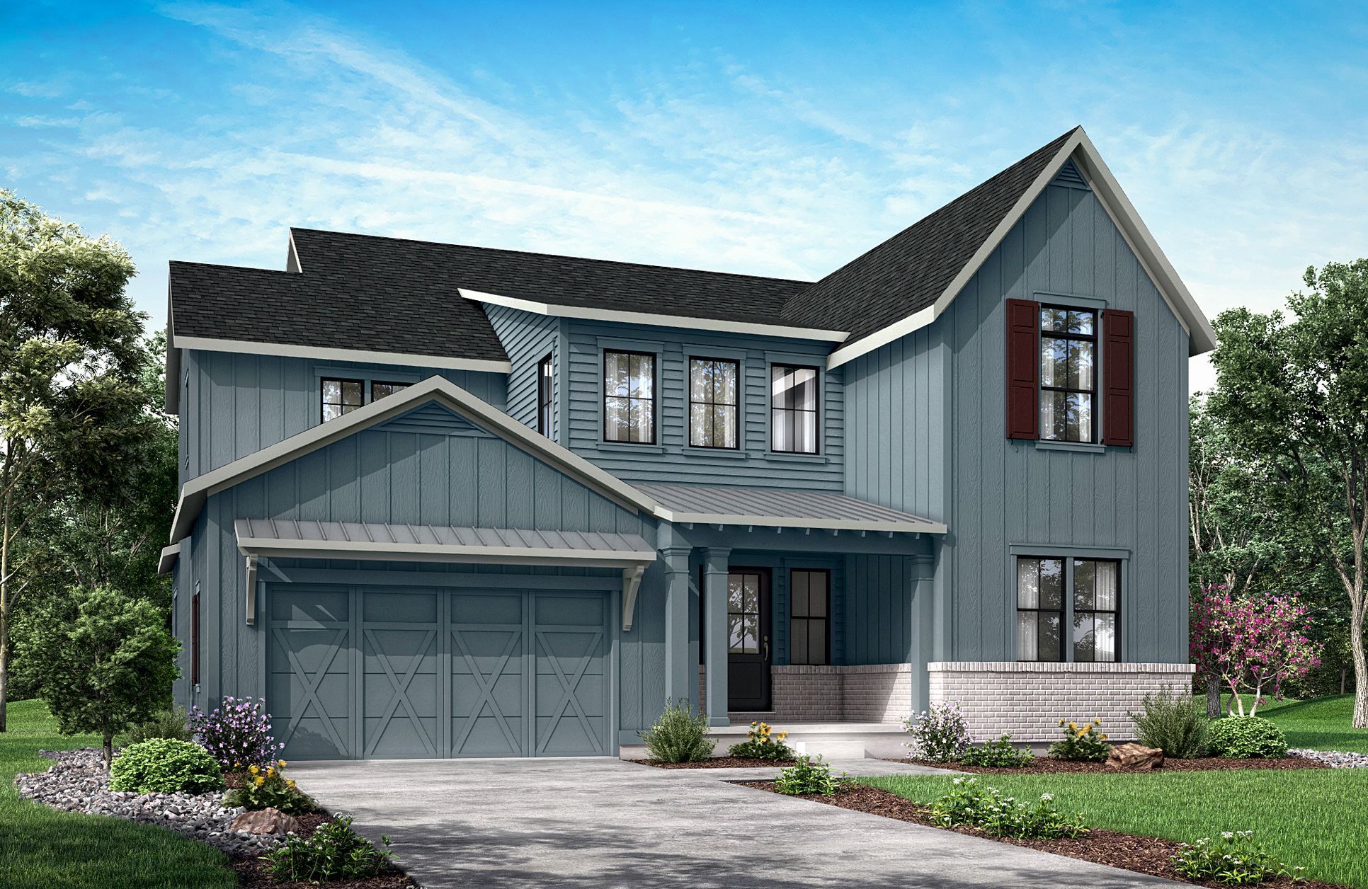 Exterior:ELEVATION A (FARMHOUSE)