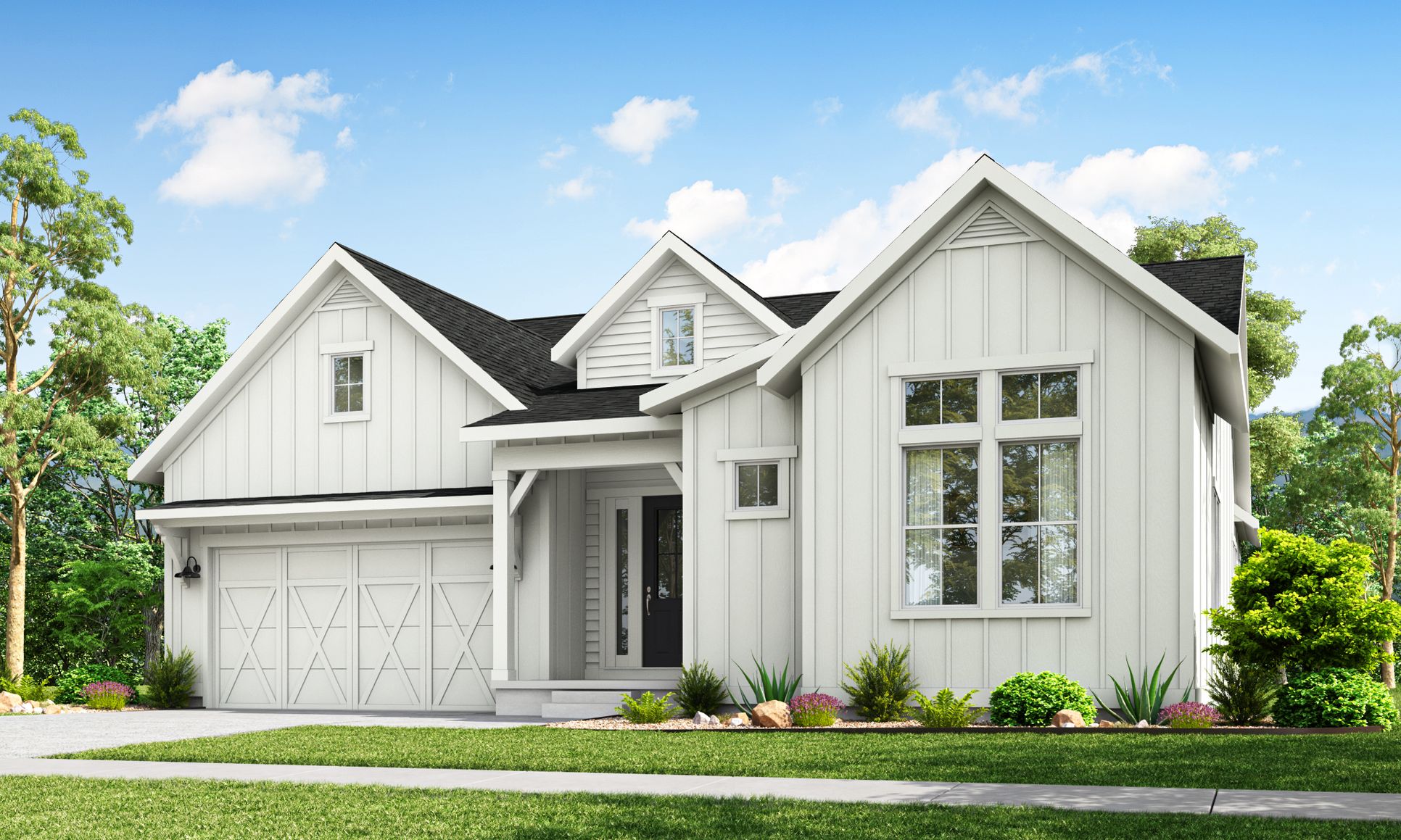 Exterior:ELEVATION A (FARMHOUSE)