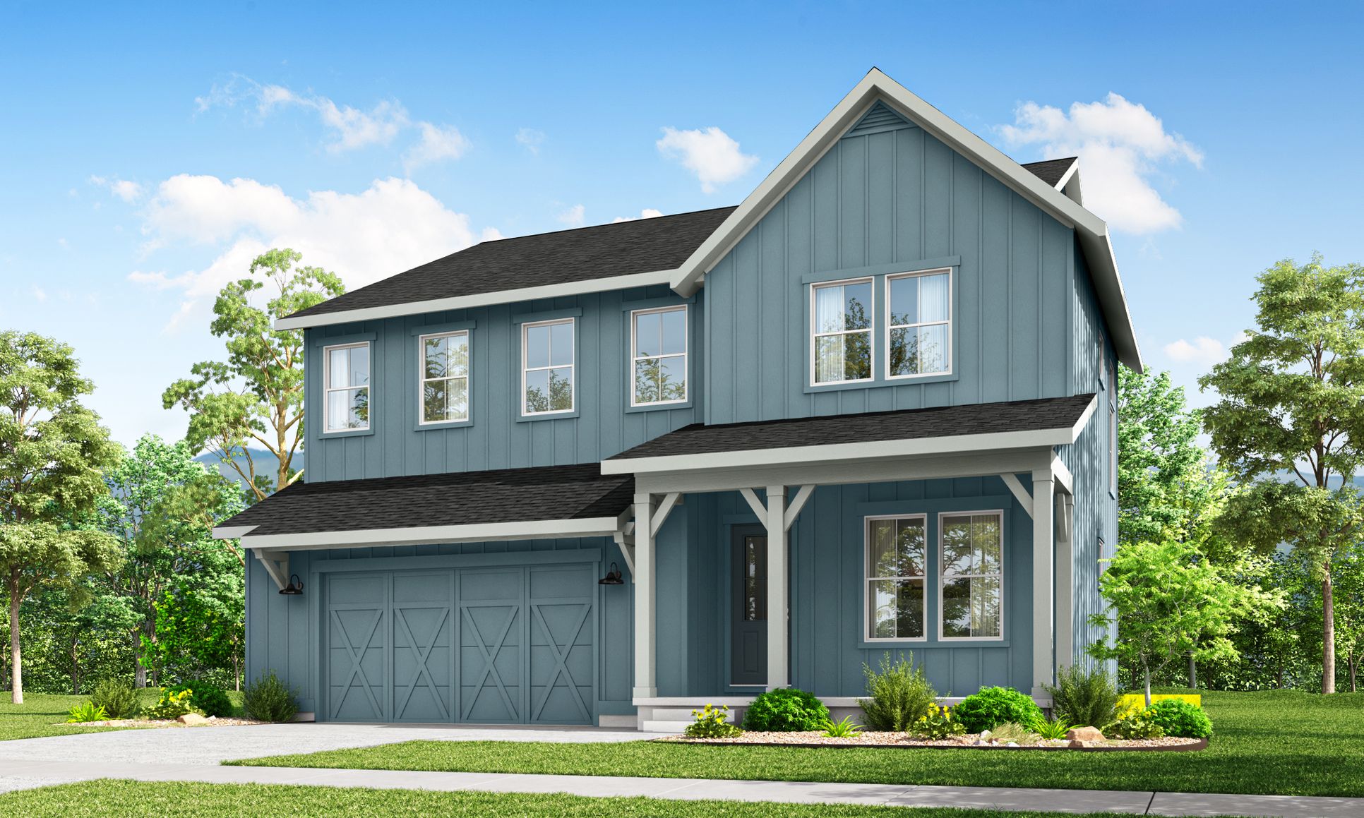 Exterior:ELEVATION A (FARMHOUSE)
