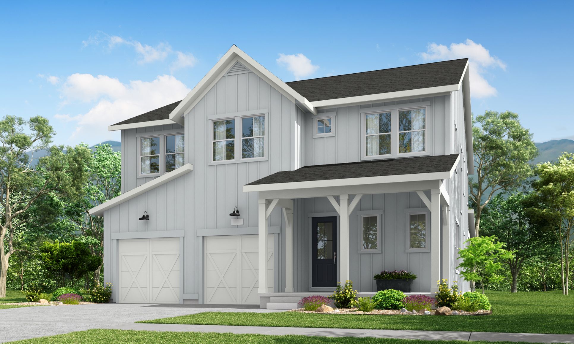 Exterior:ELEVATION A (FARMHOUSE)
