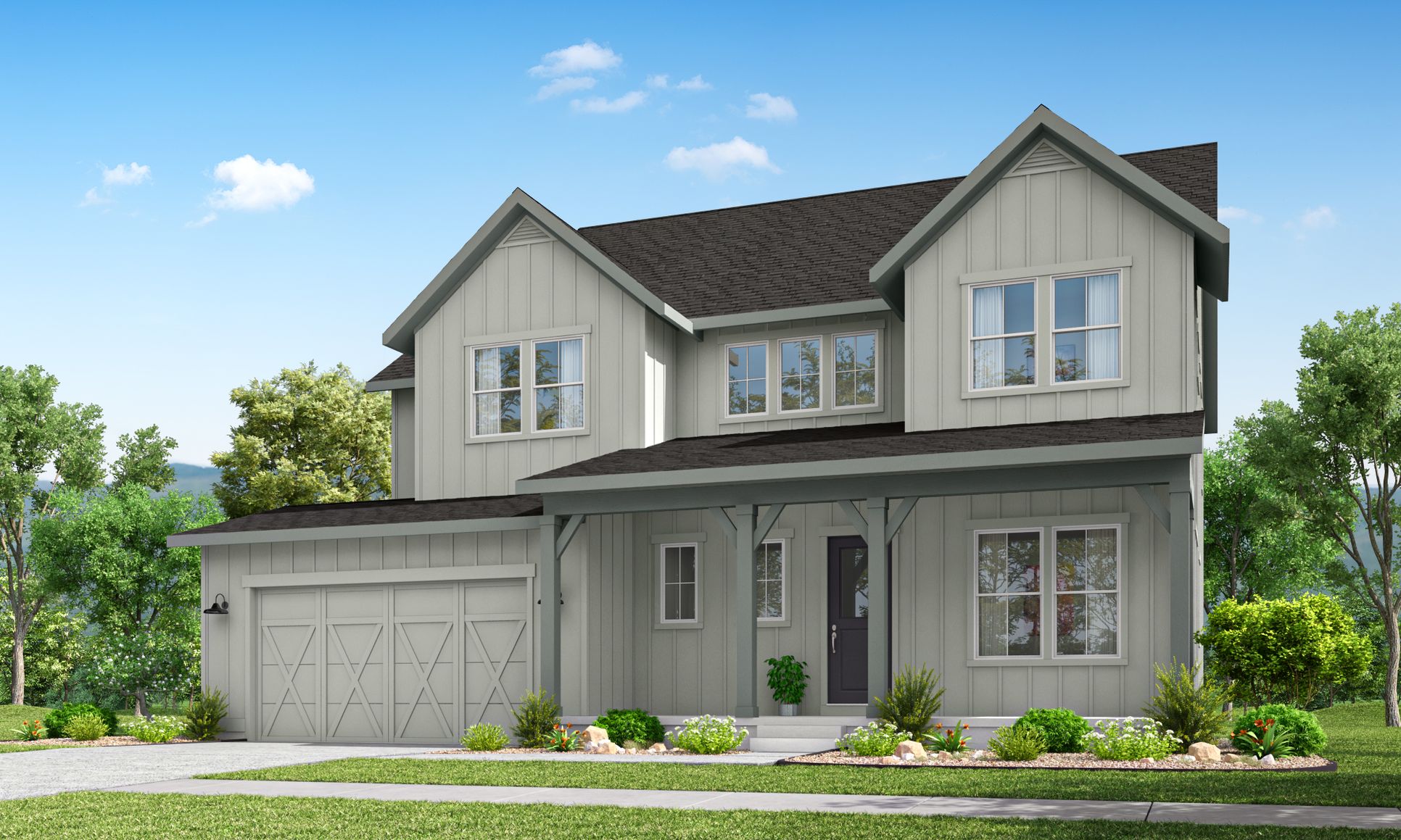 Exterior:ELEVATION A (FARMHOUSE)