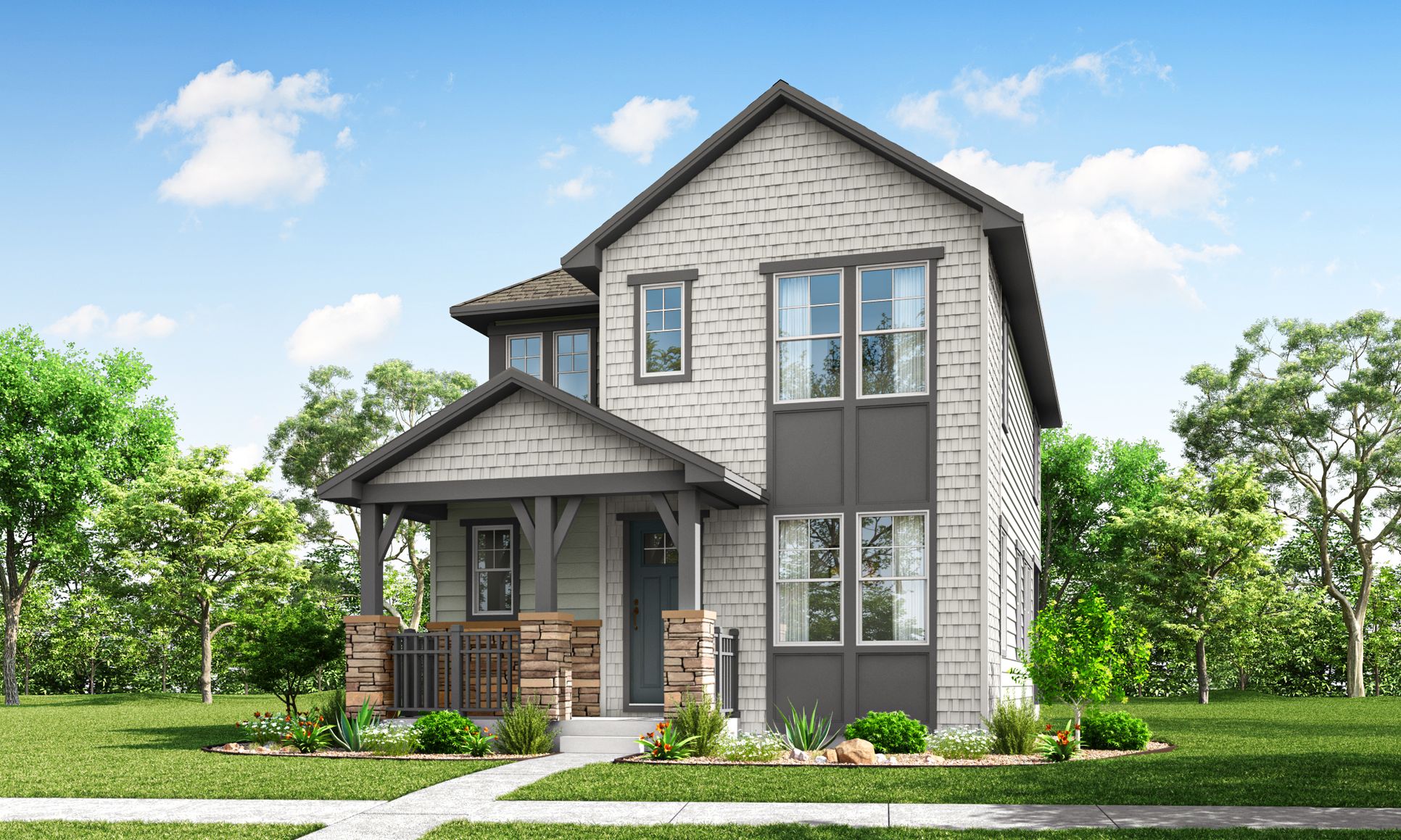 Exterior:ELEVATION C (WESTERN SHINGLE)