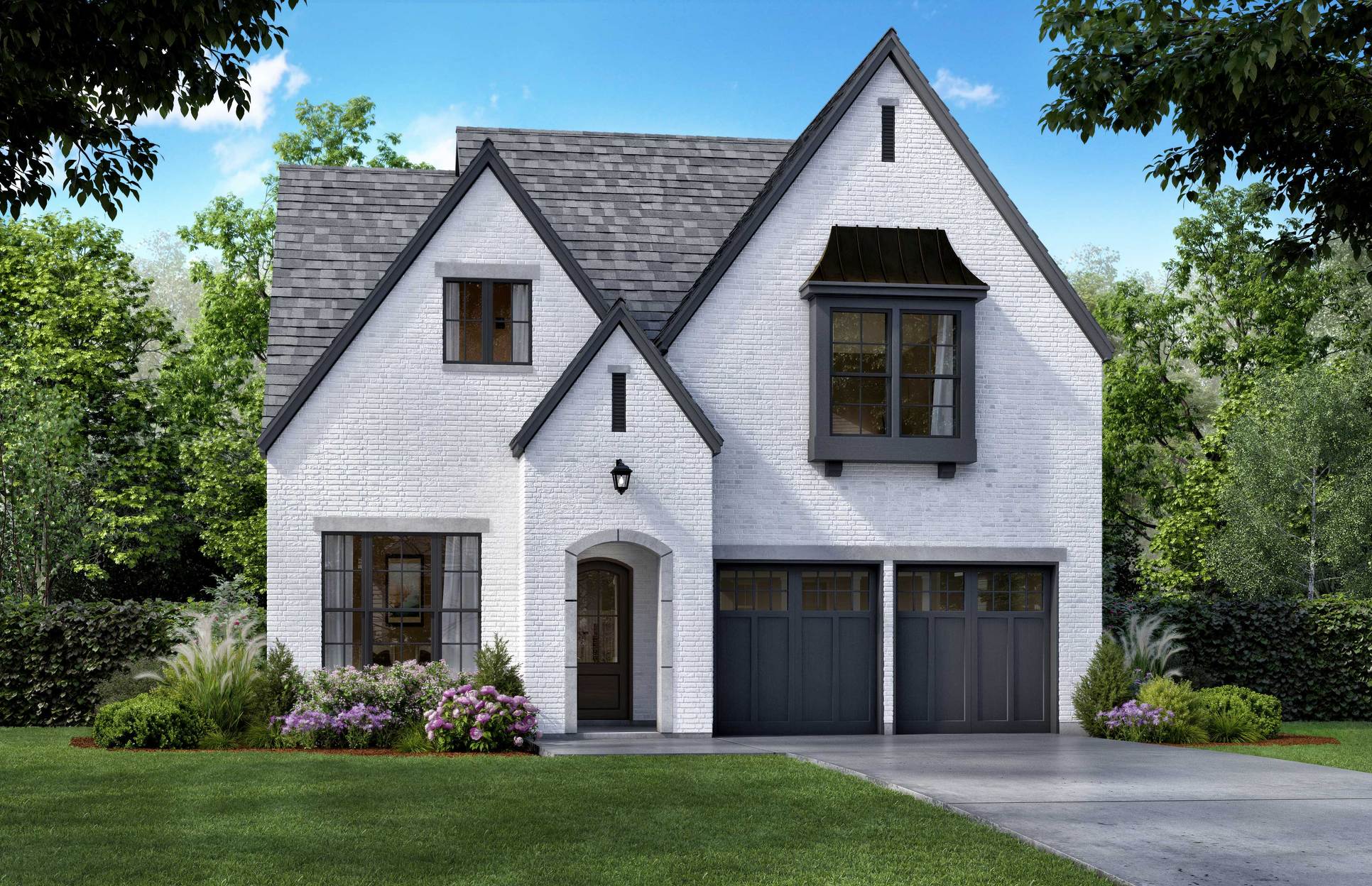 Exterior:Modern Tudor Revival