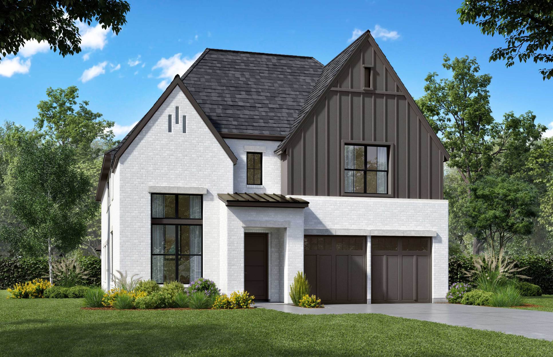 Exterior:Modern Tudor Revival