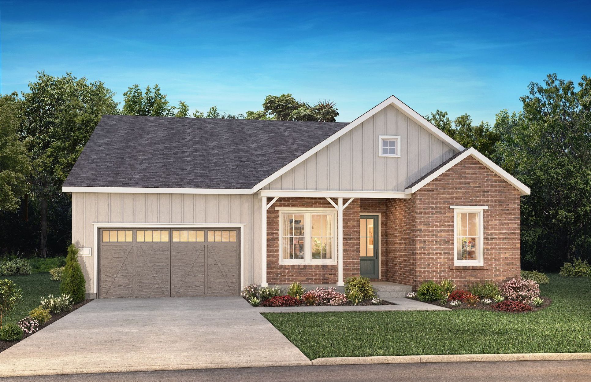 The Canyons Luxe Belcourt Elevation A:Exterior A: Modern Farmhouse
