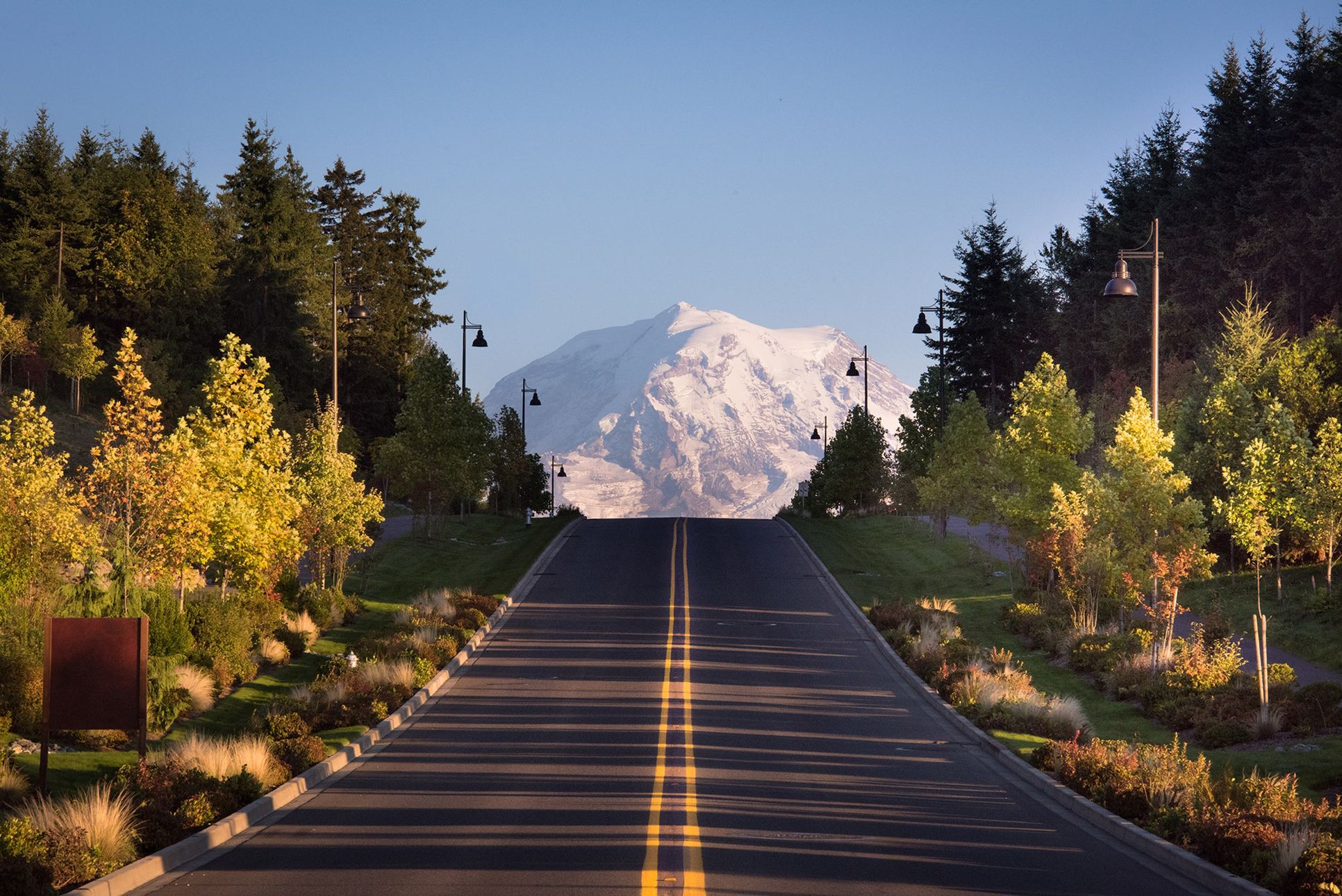 Picture of the Drive into Master Plan of Tehaleh:Mount Rainer