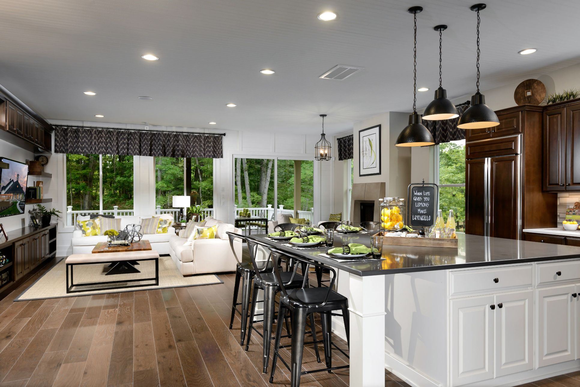 Trilogy at Lake Frederick Evoke Model Home KItchen:Evoke Model KItchen & Great Room