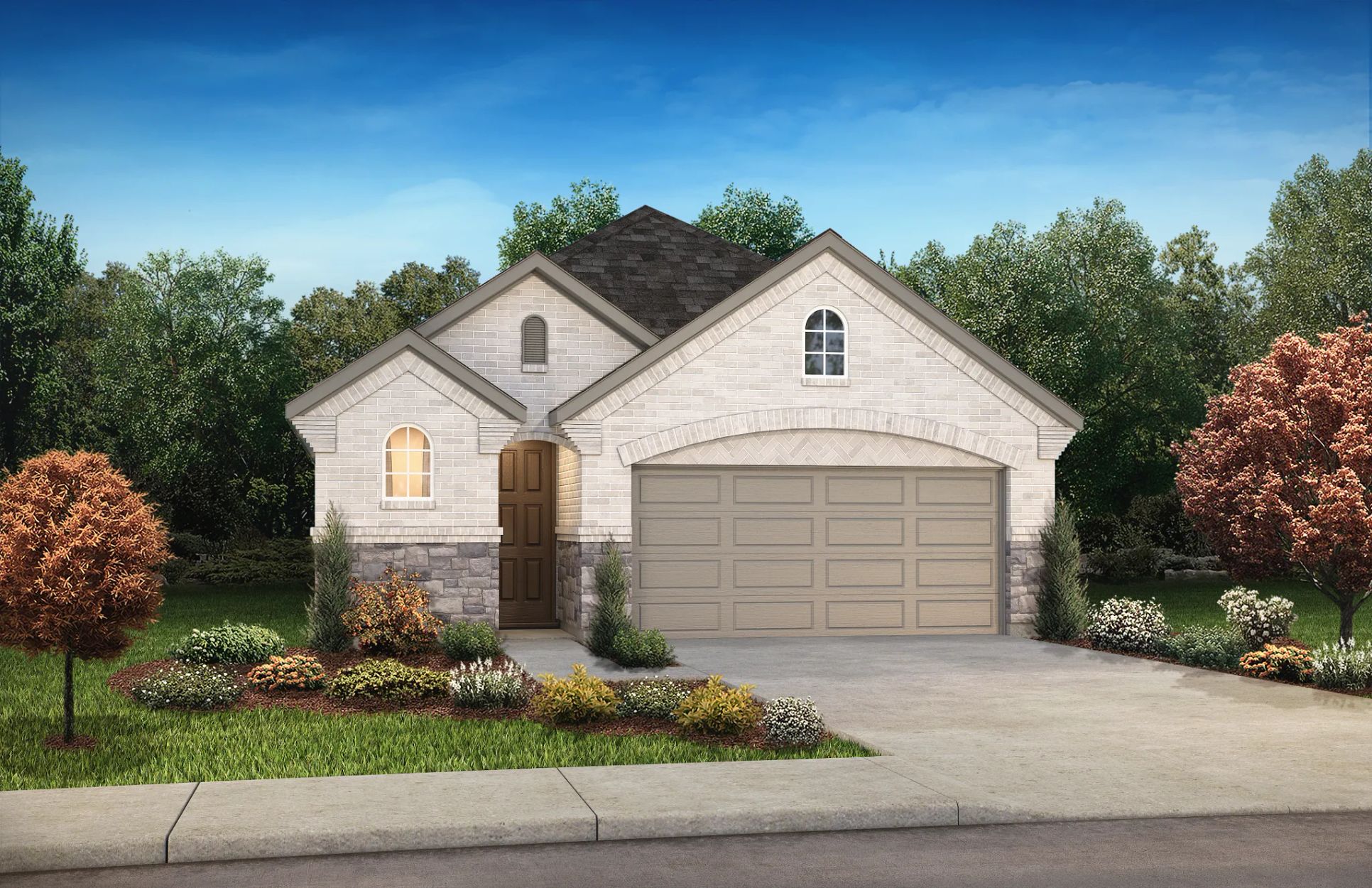 Plan 3034 elevation B rendering