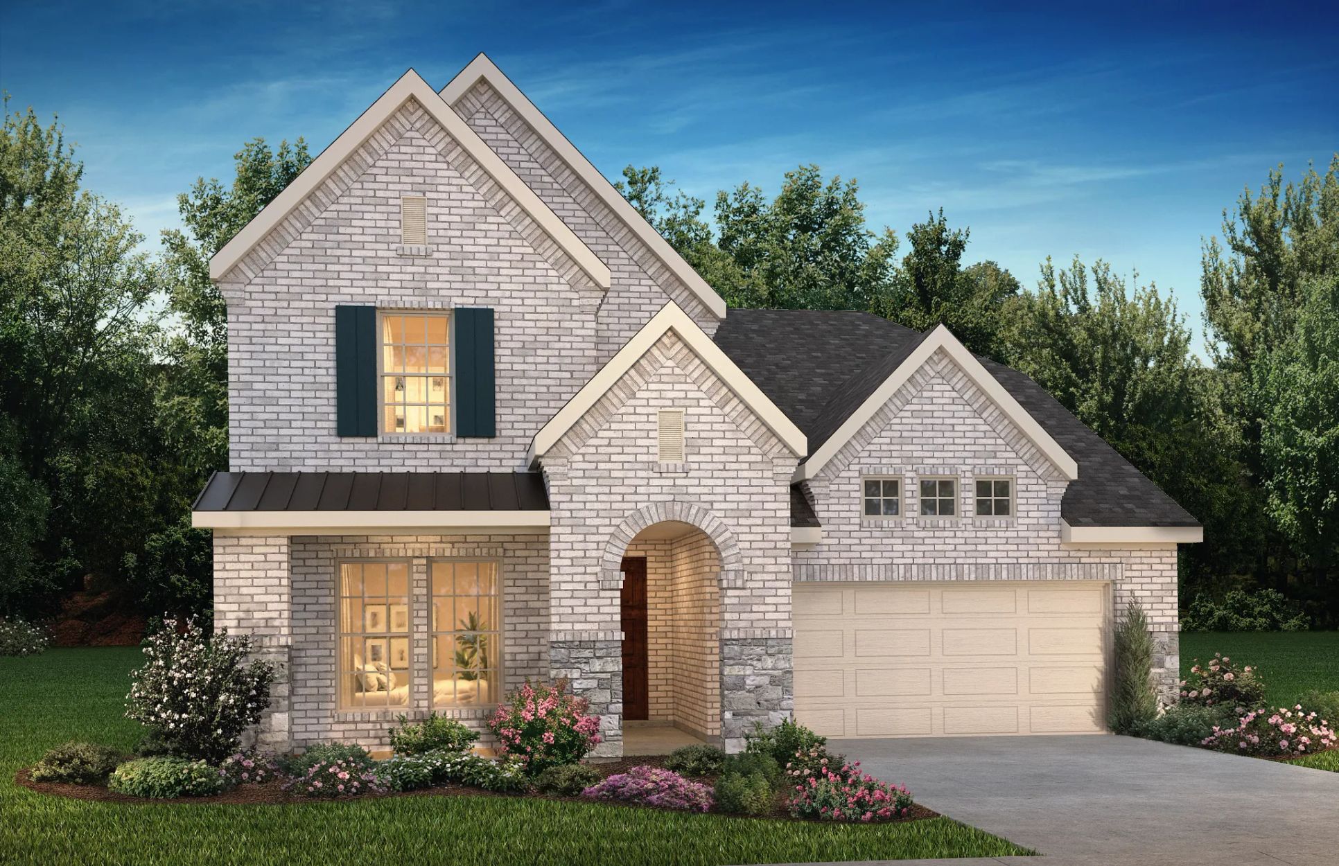 Plan 4069 elevation D rendering