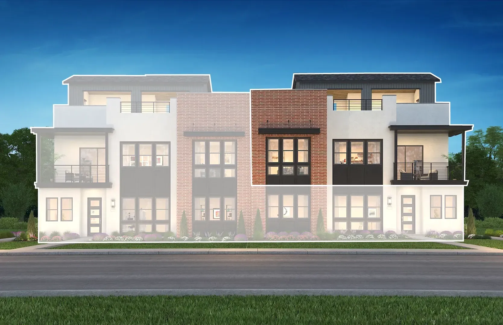 Rooftops Homesite 1304 Rendering (top/right)