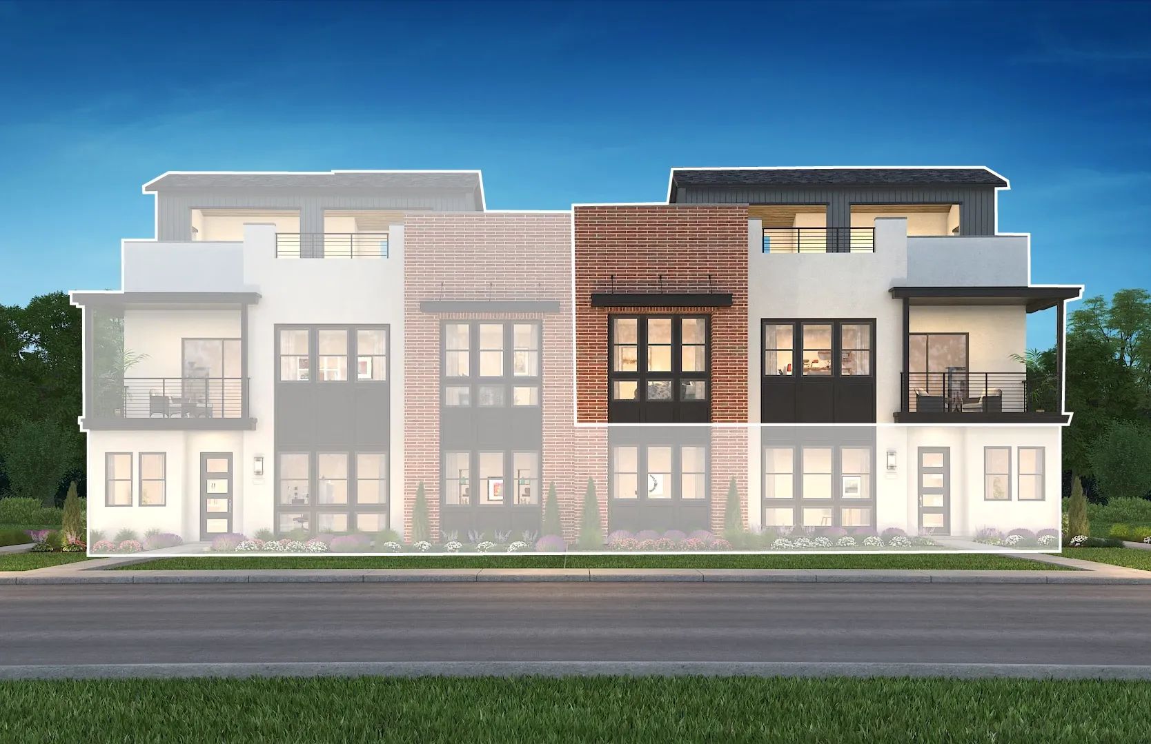 Rooftops Homesite 1304 Rendering (top/right)