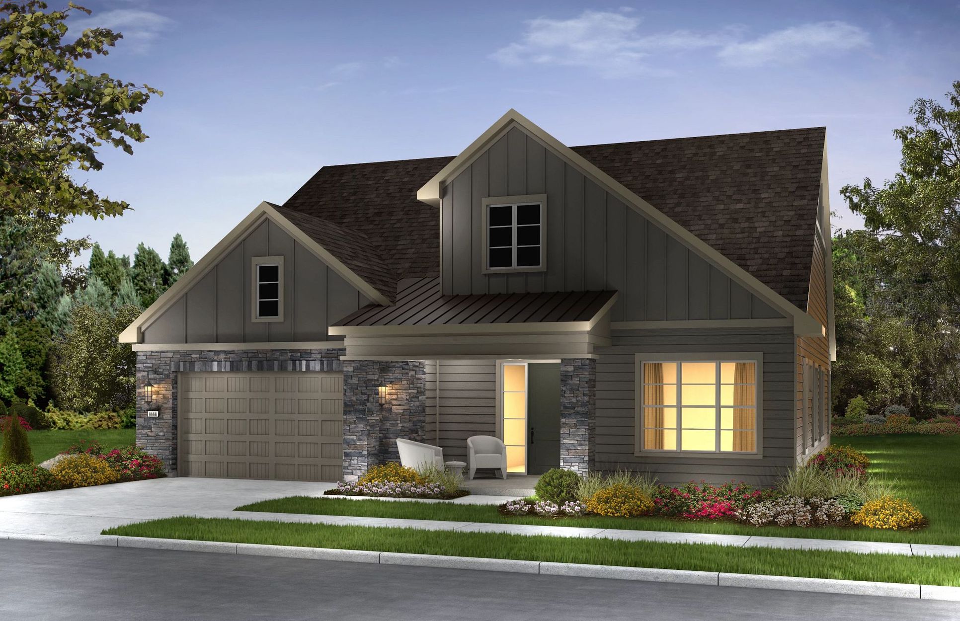 Engage Exterior Elevation:Exterior C: Contemp Vineyard; Color 12