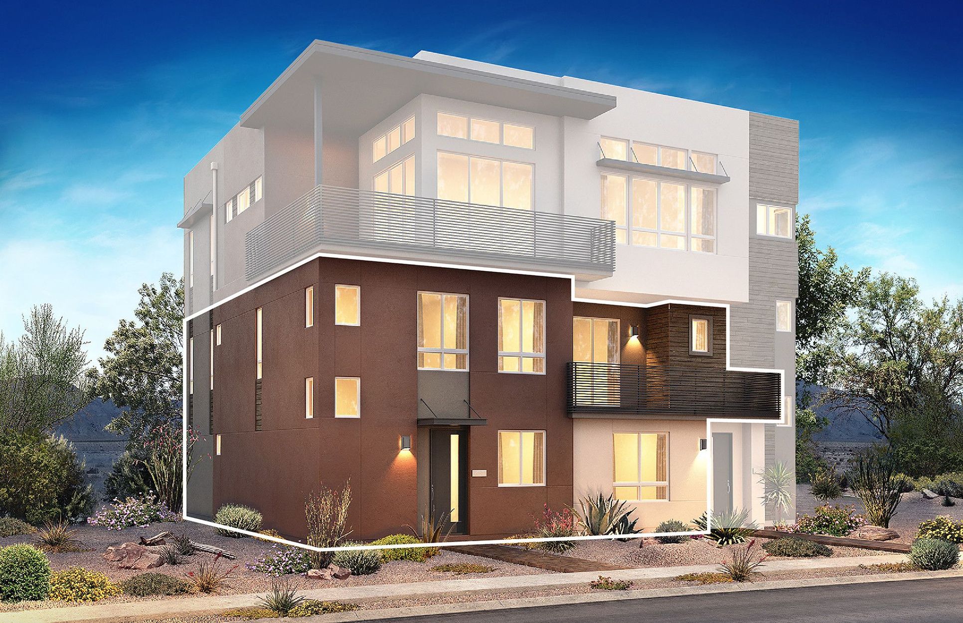 Trilogy in Summerlin Viewpoint Exterior Rendering:Viewpoint Exterior Rendering A