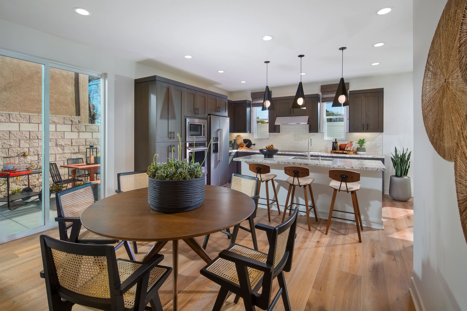 kitchen and dining room