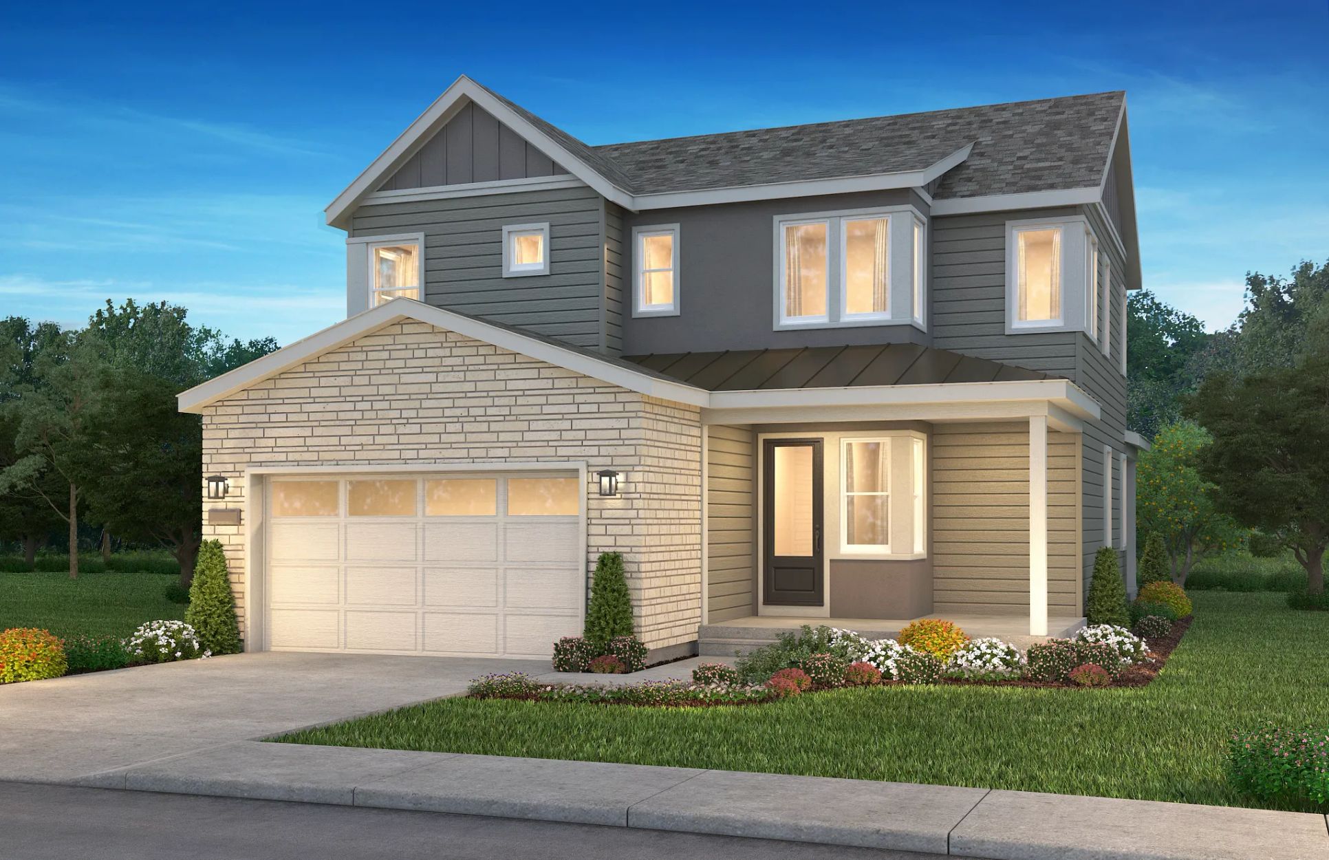 Lyric Tribute Plan 3612 Layla Exterior A:Exterior A: High Slope Transitional