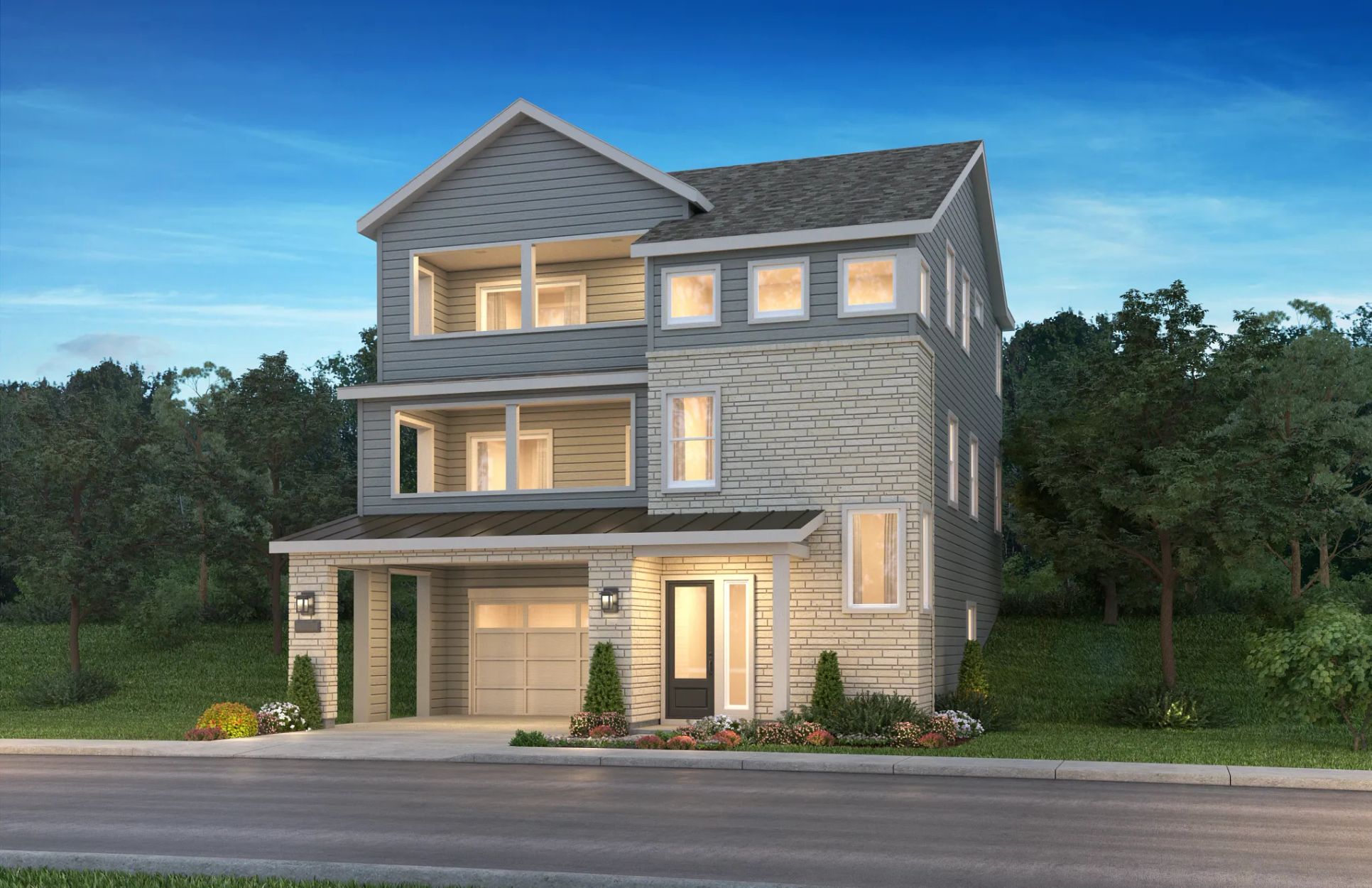 Lyric Tribute Plan 3624 Lola Exterior A:Exterior A: High Slope Transitional