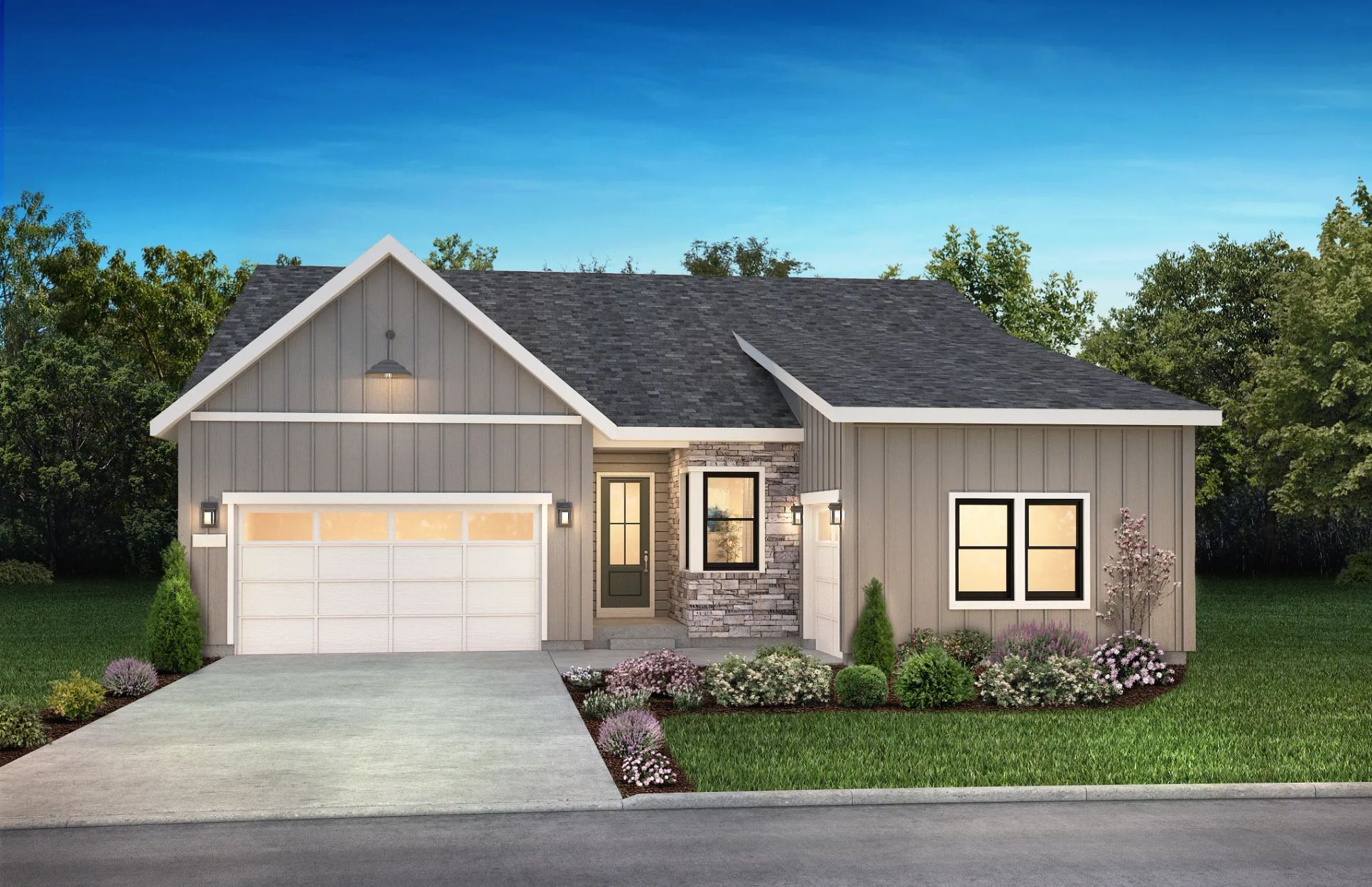 Solstice Reflection Brookside Exterior A:Exterior A: Modern Farmhouse